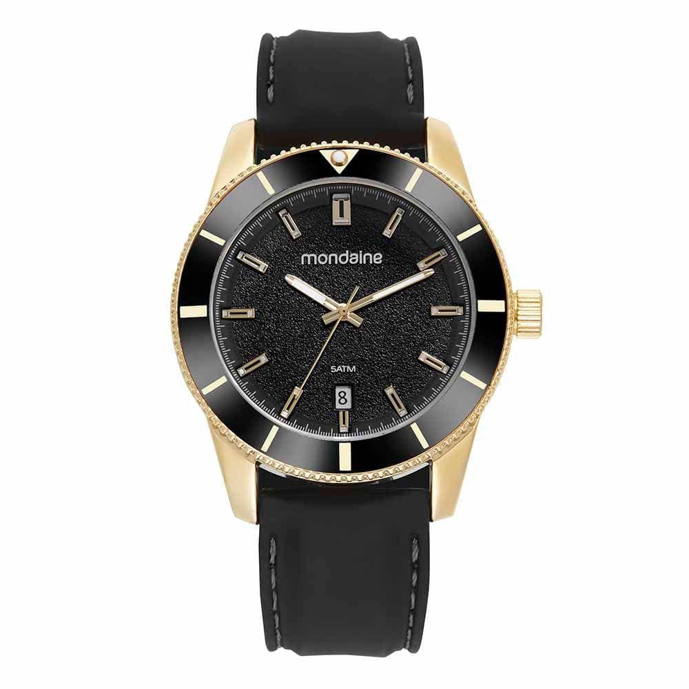 Relógio Masculino Esportivo Silicone Dourado