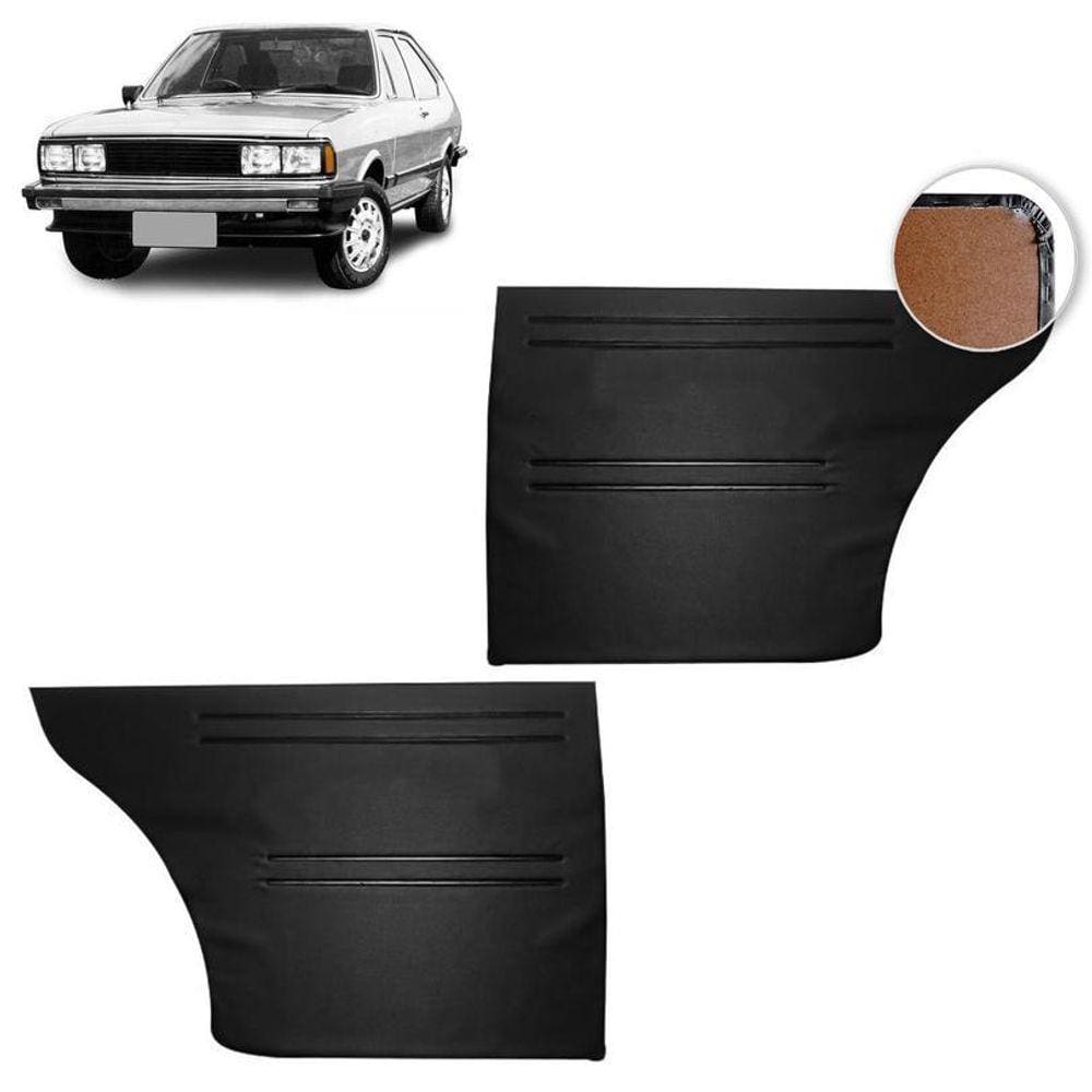 Forro De Porta Traseira Passat 3 Portas 79-05 Vinil Preto