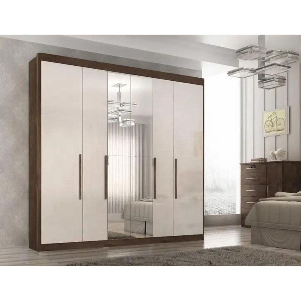 Guarda Roupa 06 Portas 6 Gavetas C/S Espelho Valencia - Quarta Divisão