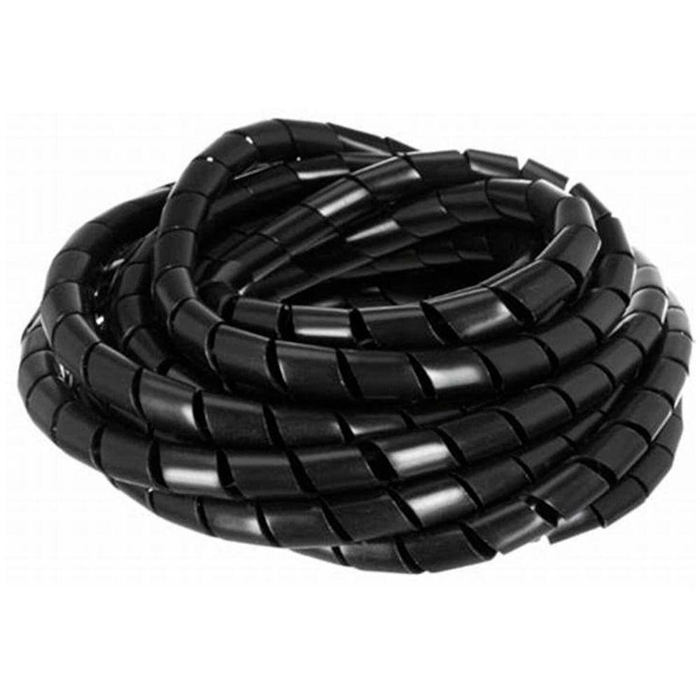 Caixa Espiraduto Organizador Fios Cabo 8mm 5/16 Preto Elesys