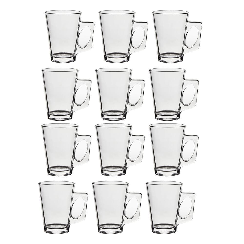 Jogo 12 Canecas De Vidro Casual 185Ml Class Home
