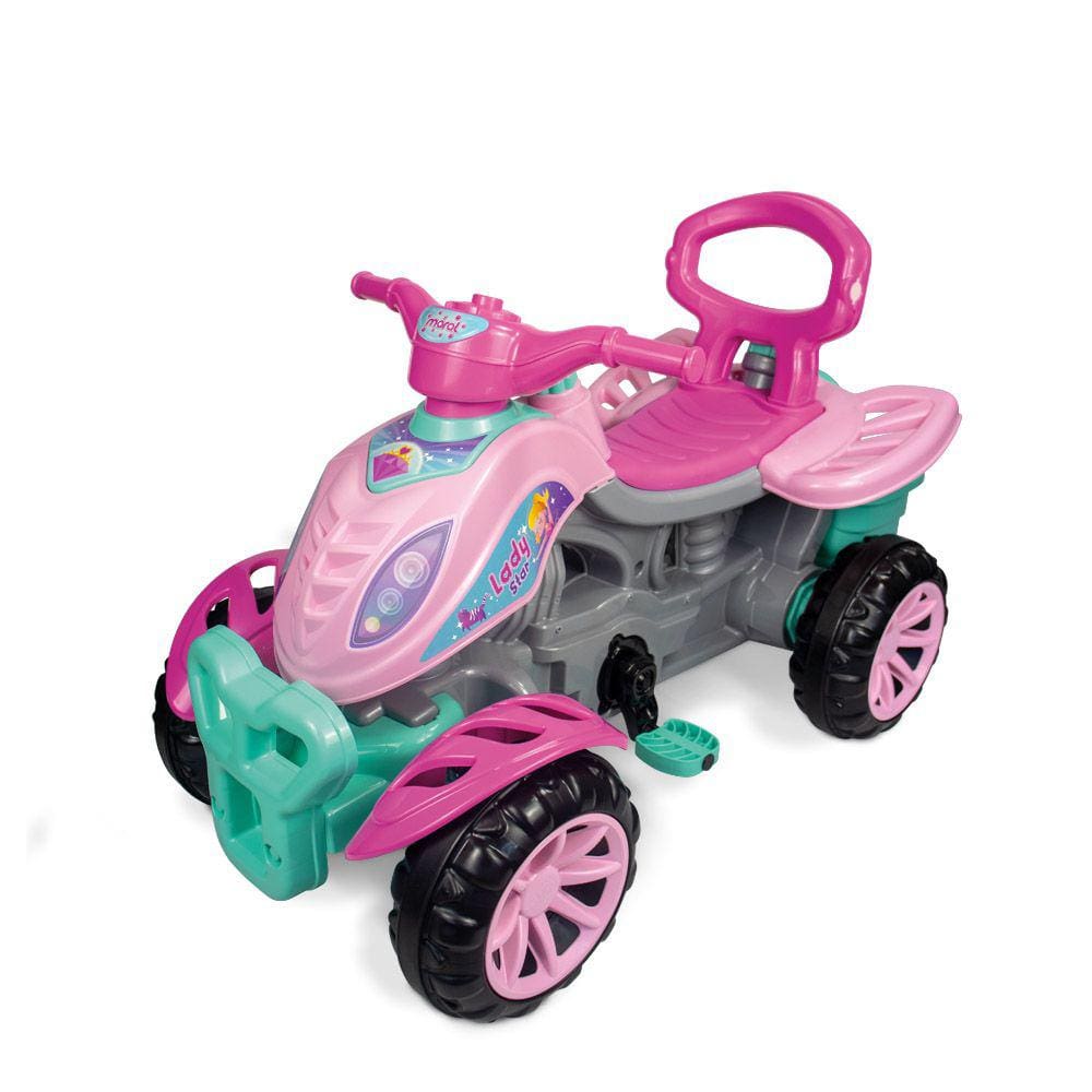 Triciclo Motoca Infantil Menina Com Aro Protetor Rosa Totoca