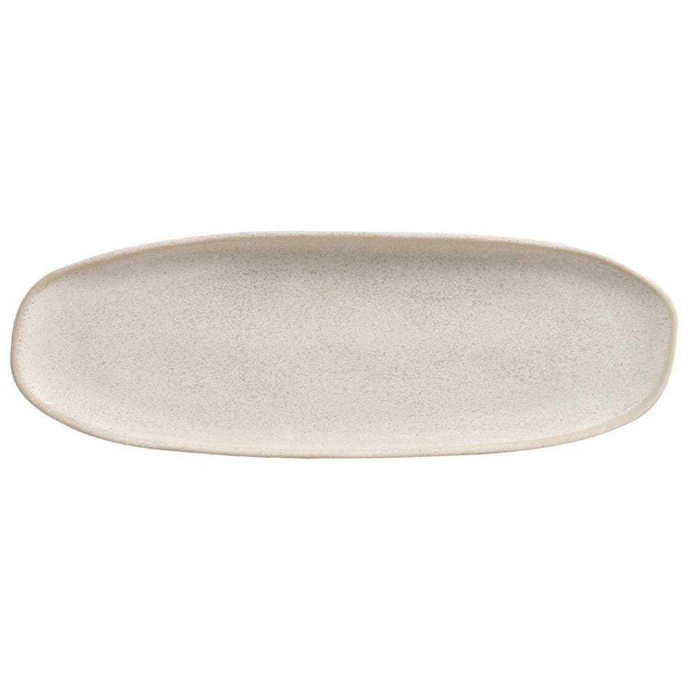 Conjunto c/ 4 Travessas Oval Rasa Grande Orgânico Latte 36x13cm