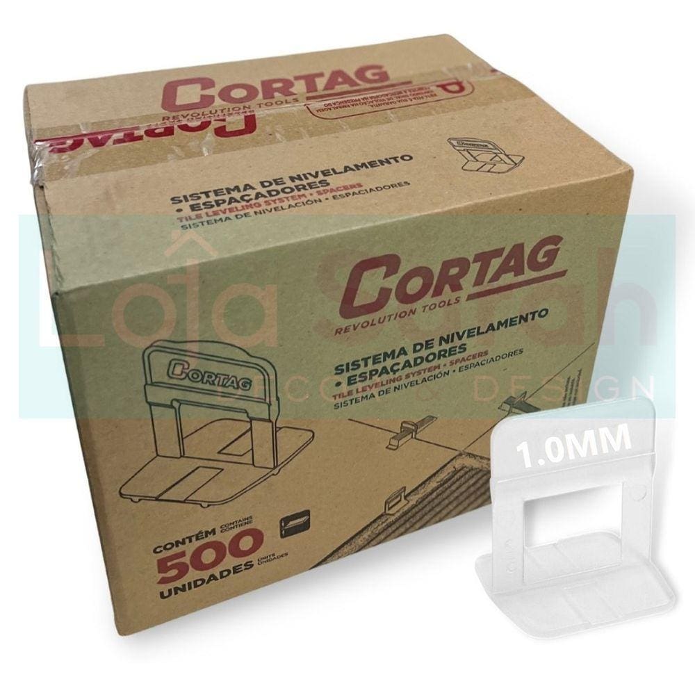ESPAÇADOR NIVELADOR 1,0 mm SMART CAIXA C/500 PÇS PISO CORTAG
