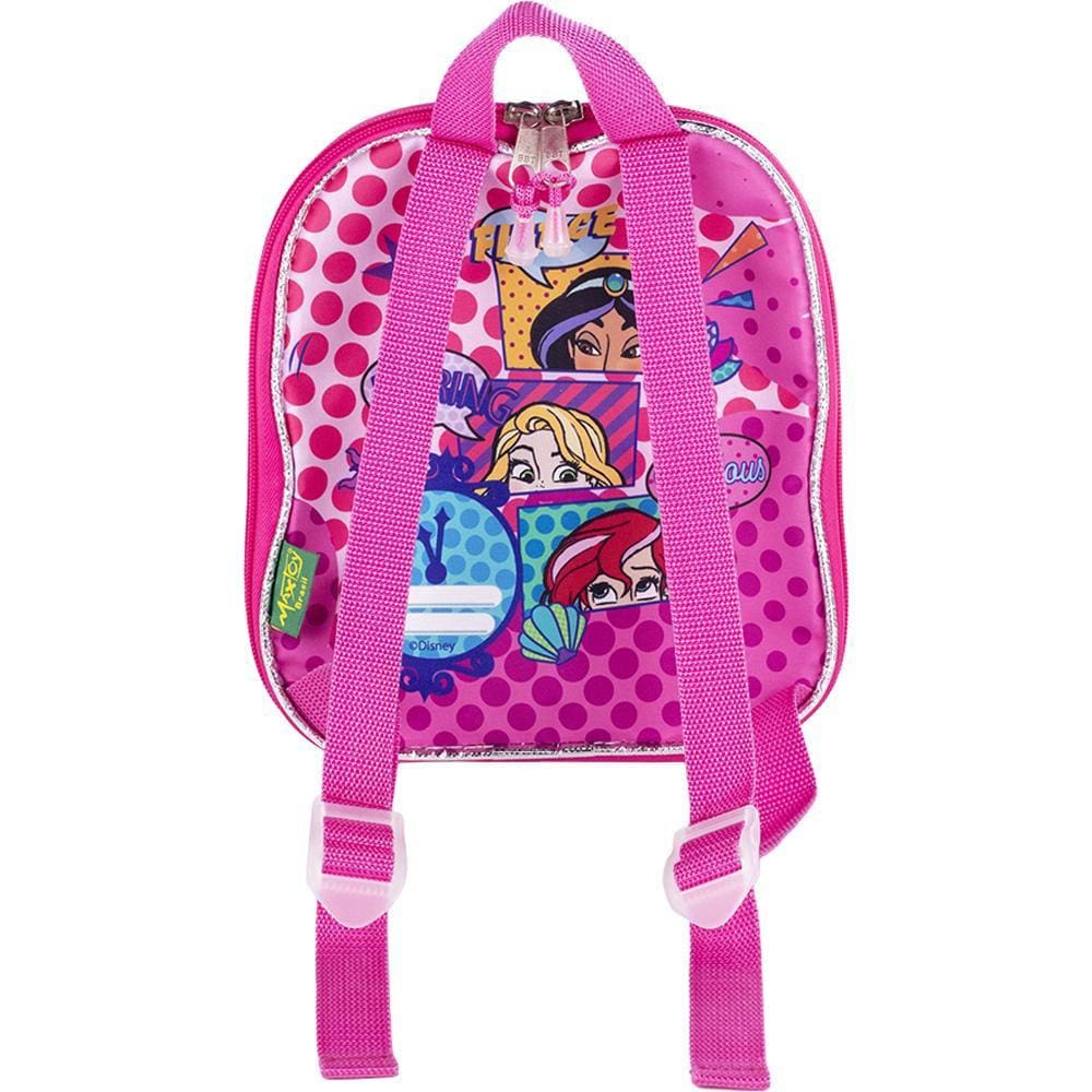 Mochila Pequena Maxtoy 3D Princesa Cinderela Rosa