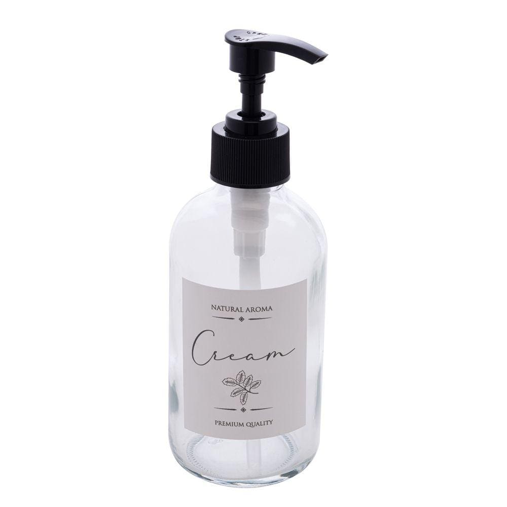 Porta Creme de Vidro com Pump Transparente 250ml 2682 Lyor