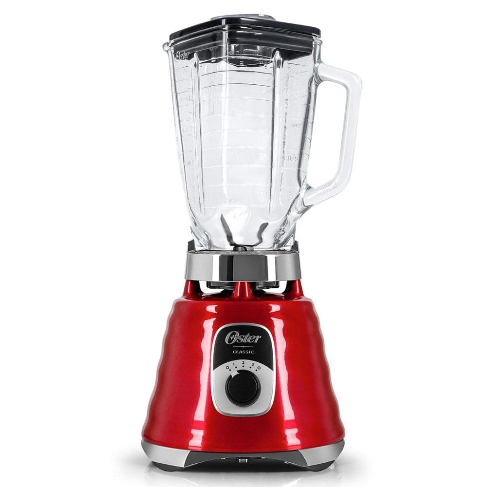 Liquidificador Osterizer Clássico Vermelho 1,25 Litros Jarra de Vidro 127v Oster
