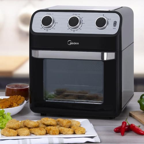 imagem-Fritadeira Air Fryer 12L Midea Oven FFA20P1 Preta 127V - 110V