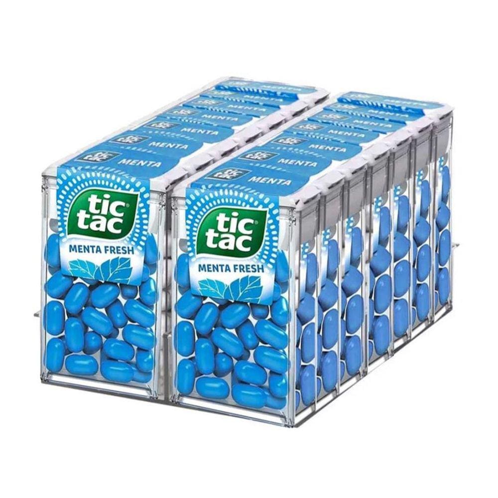 Bala Pastilha Tic Tac Menta Fresh Azul 14,5g C/14 Un