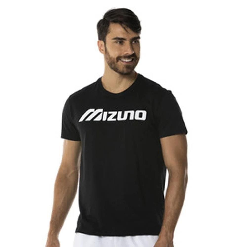Camiseta Mizuno Masculina Big Logo Manga Curta Academia