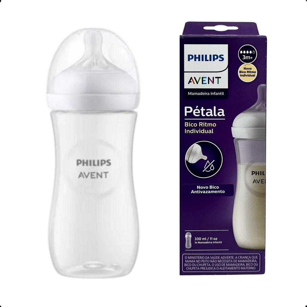 Mamadeira Pétala 3.0 - 330ml - Bico 3m+ - Philips Avent - Linha petala SCY906/01