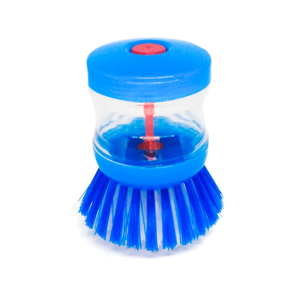 Escova De Limpeza 2 Em 1 Lavar Louças Porta Detergente
