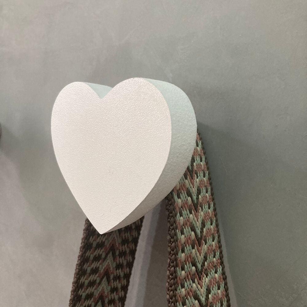 1 Gancho Pendurador de Parede Casa Sala Decoração Coração