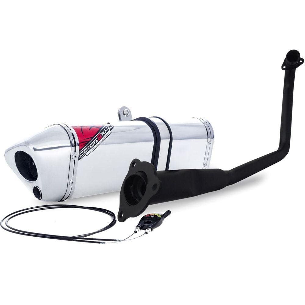 Escape / Ponteira Coyote Modelo TRS 2 Way + Mais em Alumínio - CG 150 Titan Fan Start 2014 / 2015 - Honda