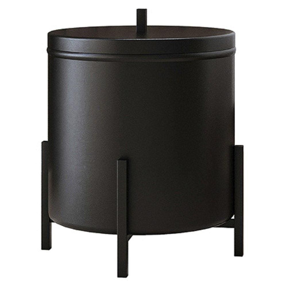Lixeira 6 L Lovell Aluminio Banheiro Cozinha Lavabo Preto DHom