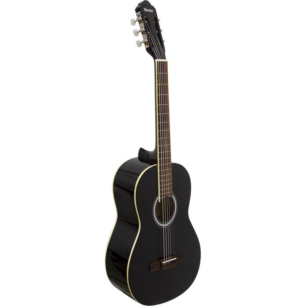 Violão Acústico de Aço para Destros com Tensor TCG 390 A Preto Thomaz