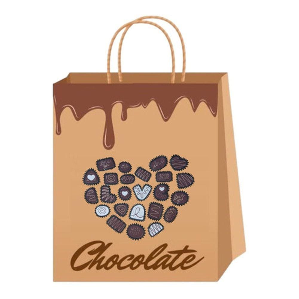 100 Sacolas Pequena Kraft Páscoa Chocolate Menor Preço