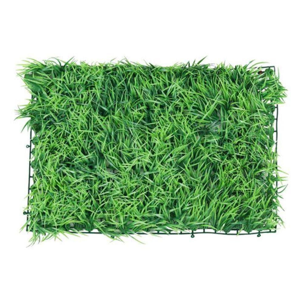 Placa Jardim Vertical Capim Folhagem Artificial 60X40Cm