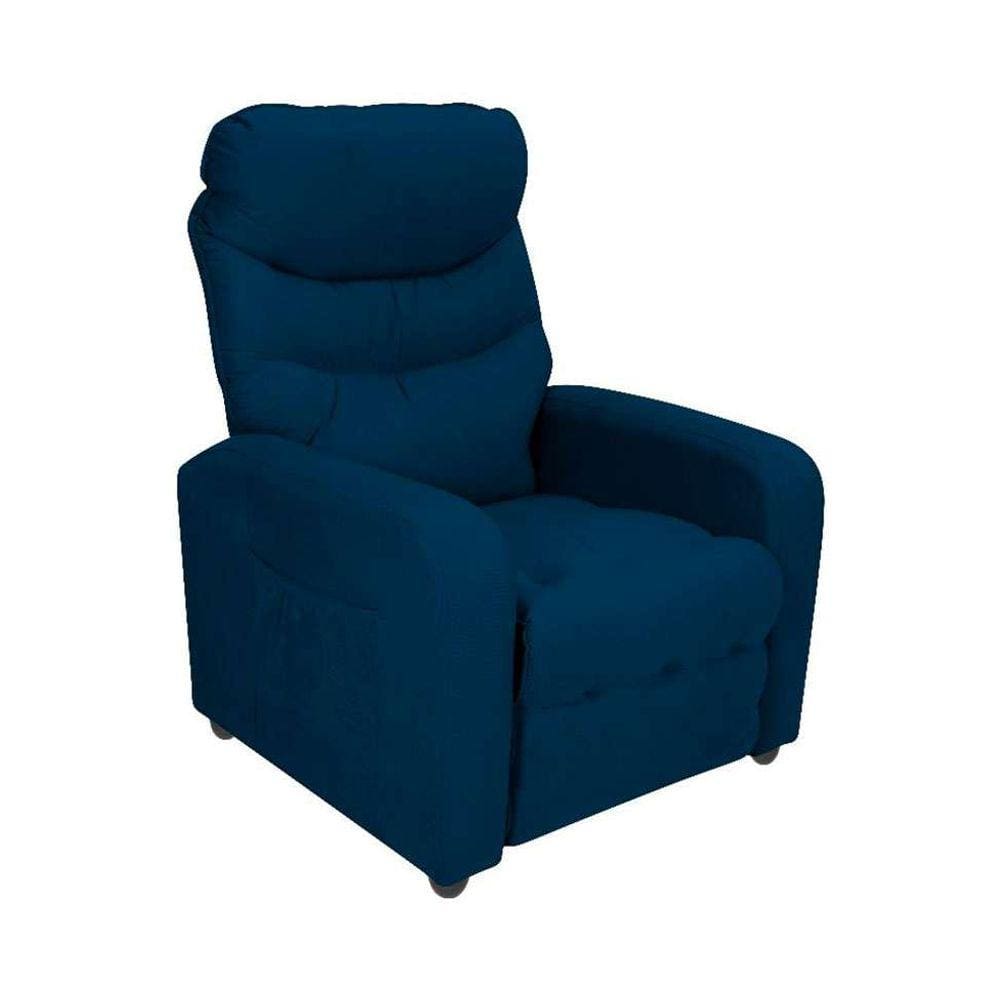 poltrona reclinável punto suede azul