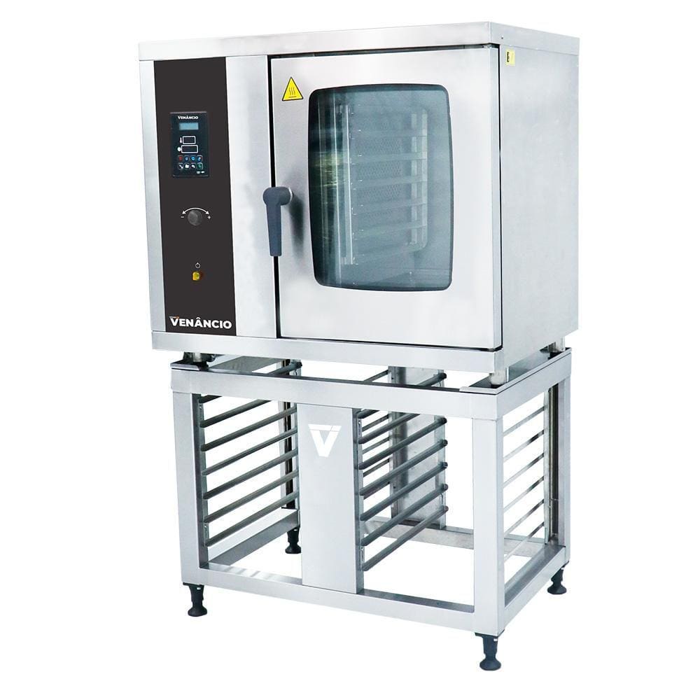 Forno Combinado Don Bidone com Cavalete 7 GN Elétrico Trifásico 380V Venâncio FCDB7E-CFC