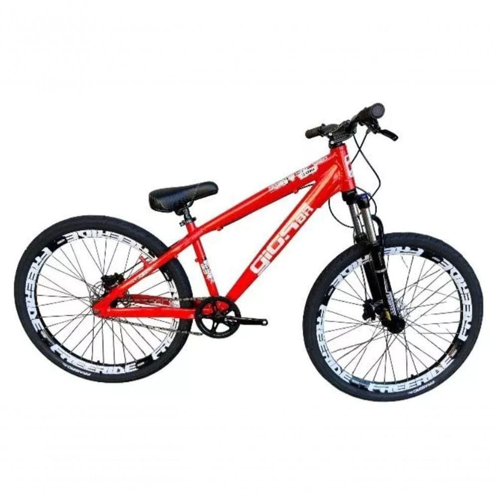 Bicicleta Gios Frx Evo Vermelho Neon Aro 26 Freeride Freio Disco Hidráulico