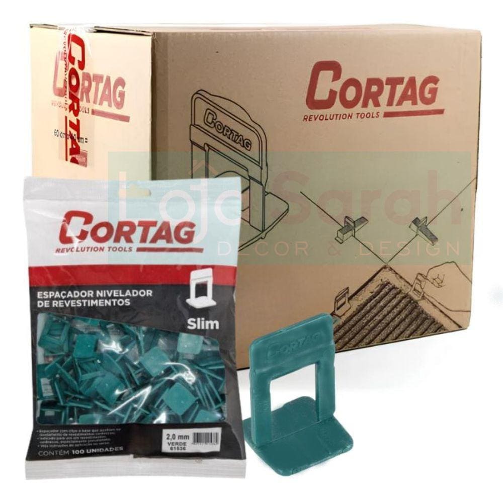 ESPAÇADOR NIVELADOR SLIM 2,0mm CAIXA C/1000 PÇS 62418 CORTAG