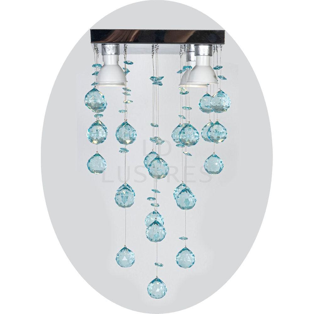 Lustre Acrílico Para Quarto Sala Vai Montado Base 20x20cm