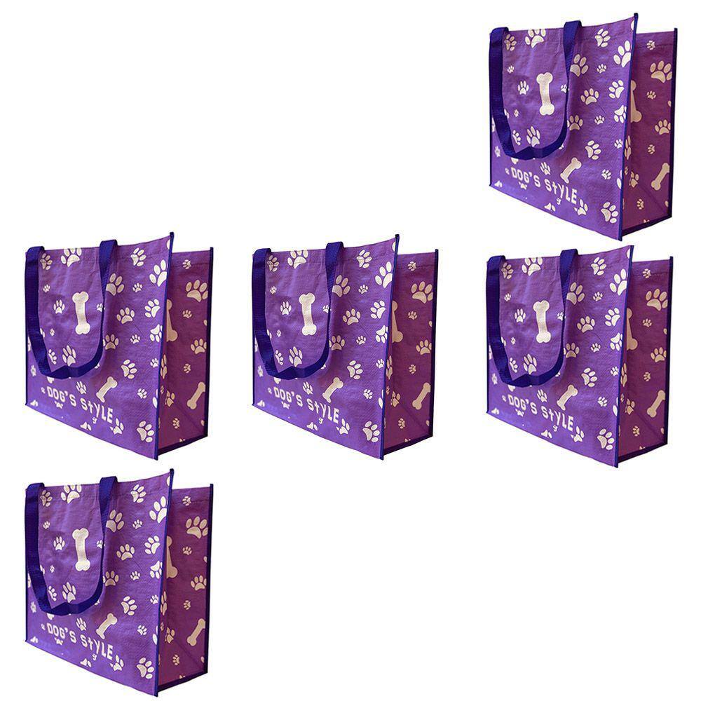 Bolsa Ecologica Ecobag Sacola Ombro Kit 5 Uni Mercado Compras Reutilizavel Economica