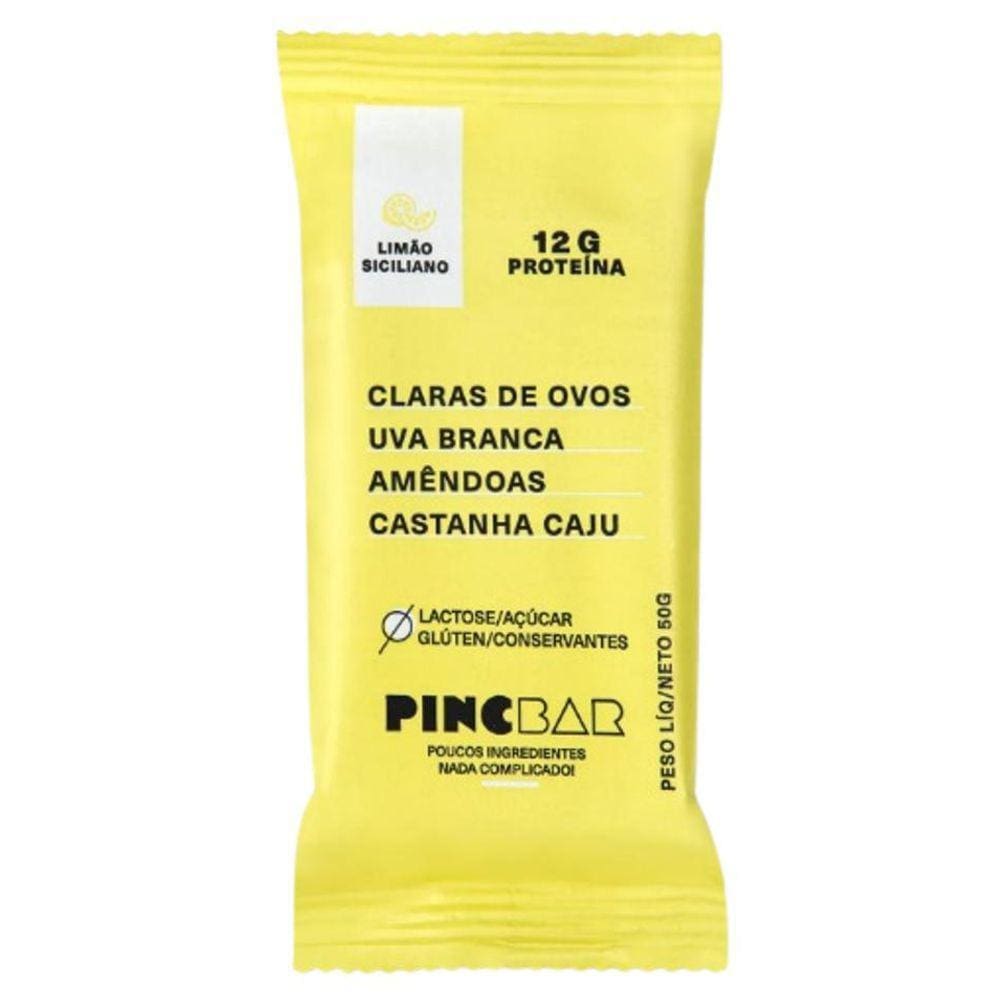 Barra De Proteína Limão Siciliano Sem Açúcar Pincbar 50G