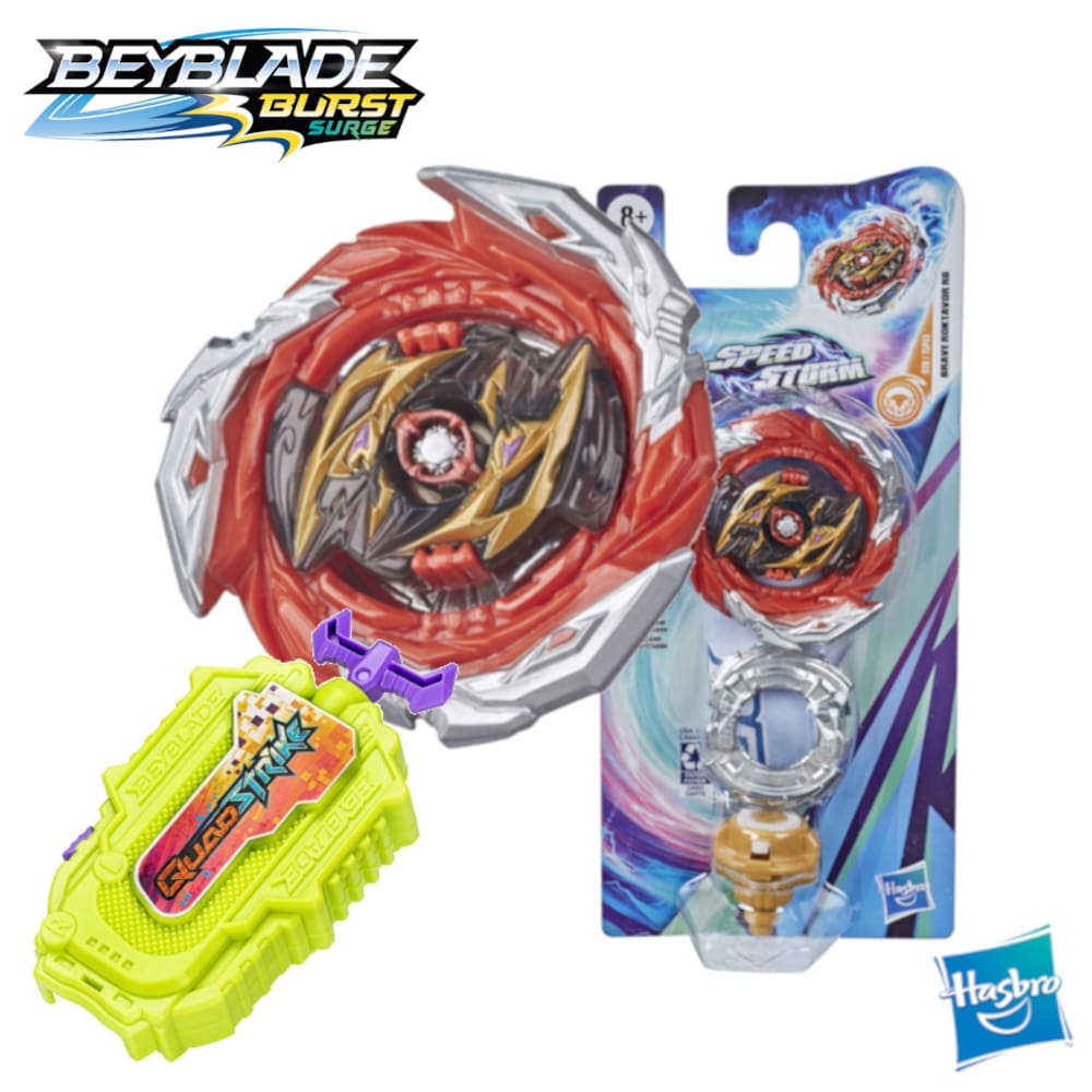 Beyblade C/ Lançador Burst QuadStrike Pião Chain Kerbeus K8