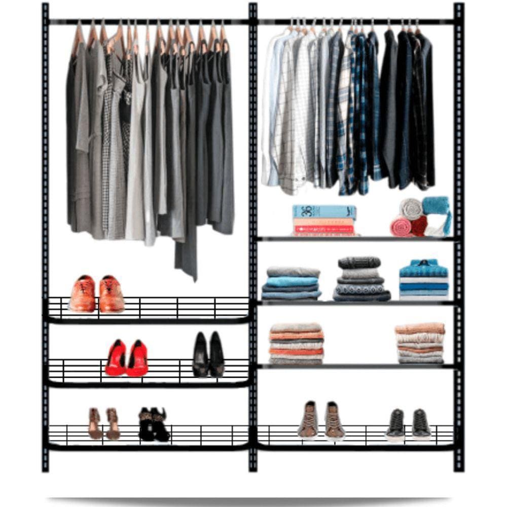 Guarda roupa closet aramado aberto armário modulado roupeiro 1,90 PT