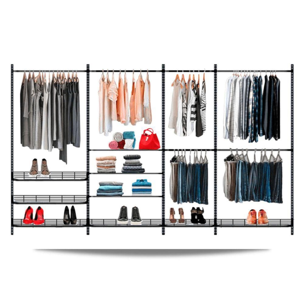 Guarda roupa closet aramado aberto armário modulado roupeiro 3,40 PT