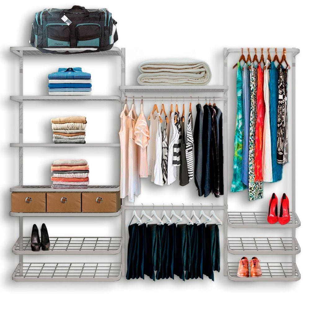 Roupeiro Closet Modulado Aramado Caixas Organizadoras 2,50m BR