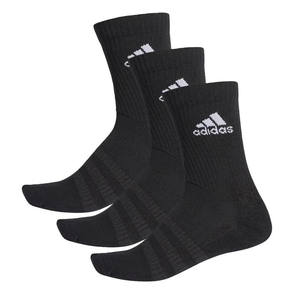 Kit com 3 Pares de Meias Cano Alto Adidas Cush Crew 3PP