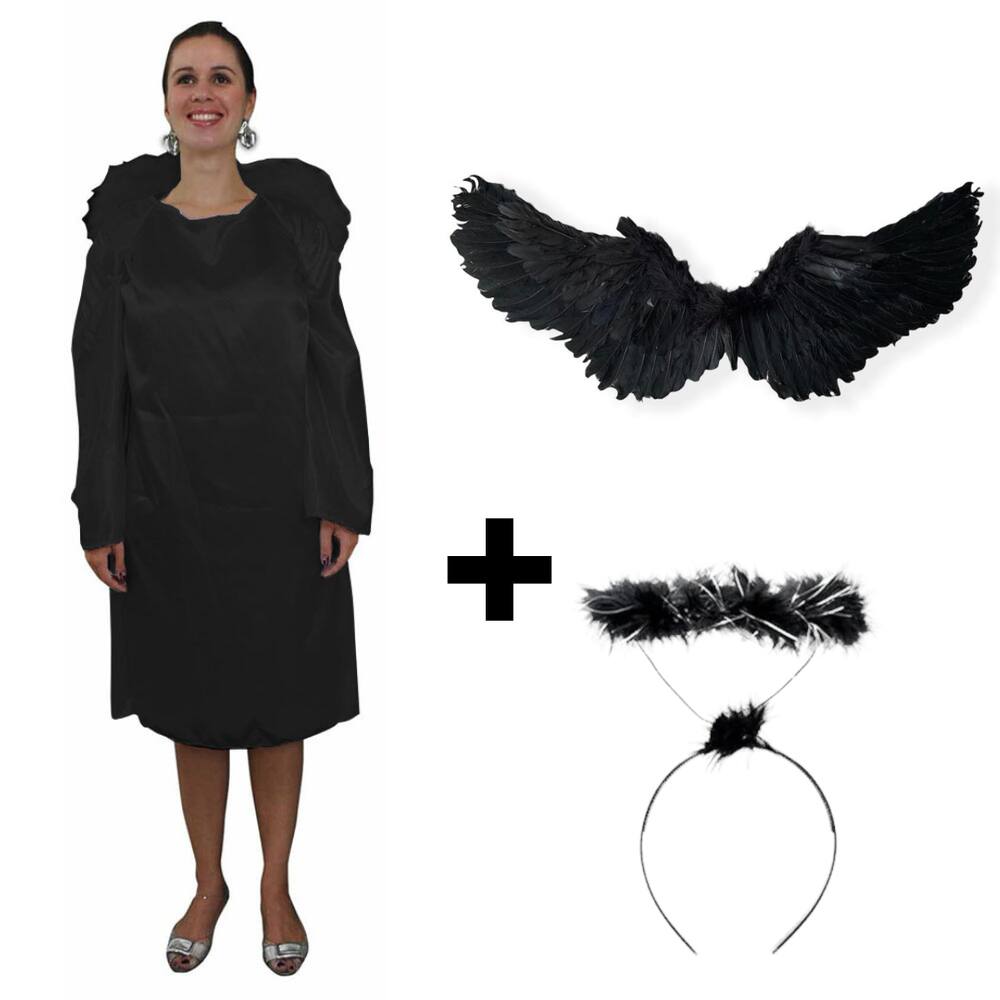 Fantasia Halloween Adulta Masculina Anjo da Morte Único