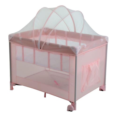 imagem-Berço Desmontável Portátil Serenata Pink Burigotto Até 1 - Rosa
