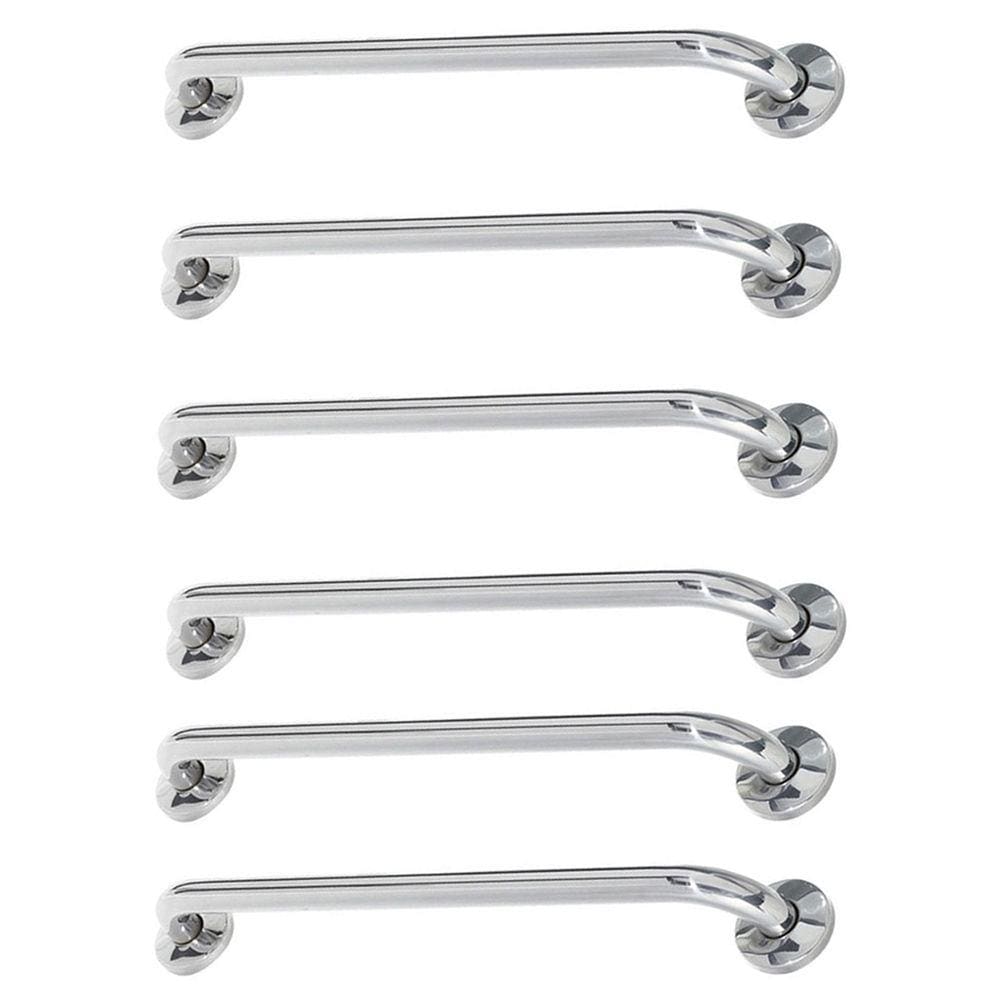 Alça De Apoio 60cm Kit 6 Unidades Suporte Segurança Idoso Criança Gestante Corrimao Parede Banheiro Box Acessibilidade