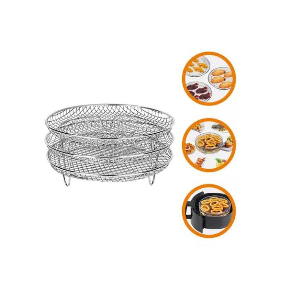 Suporte De Airfryer Grill empilhável Anti-corrosão