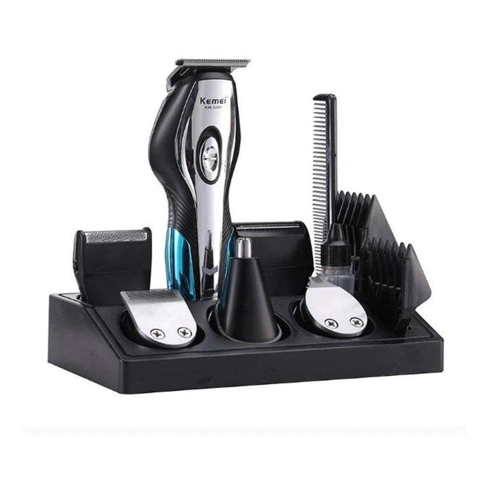 Máquina Cortar Cabelo Nariz Barba Profissional Kemei Sem Fio