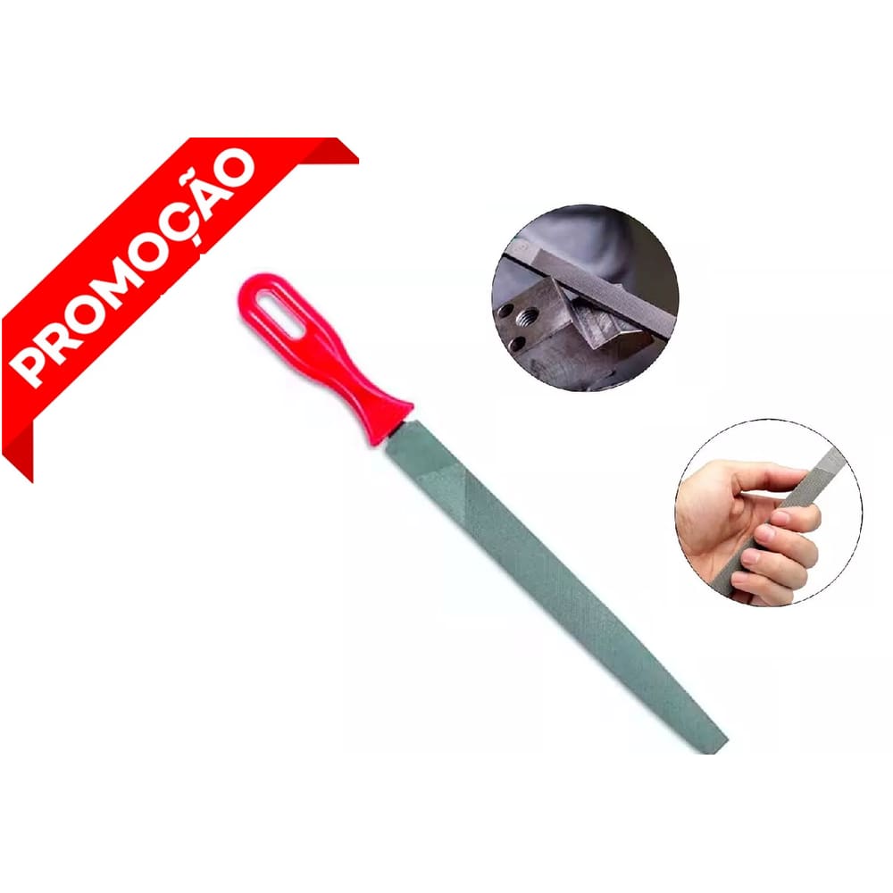 Lima Chata Murça Com Cabo 6 Polegadas Mecânica Rocast