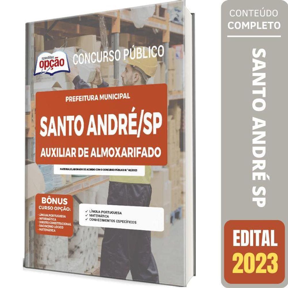 Apostila Concurso Santo André Sp - Auxiliar De Almoxarifado