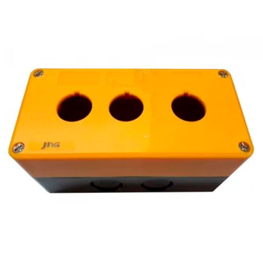 Caixa Plastica de Sobrepor Para Botoeira 22,5mm 3 Furos JNG