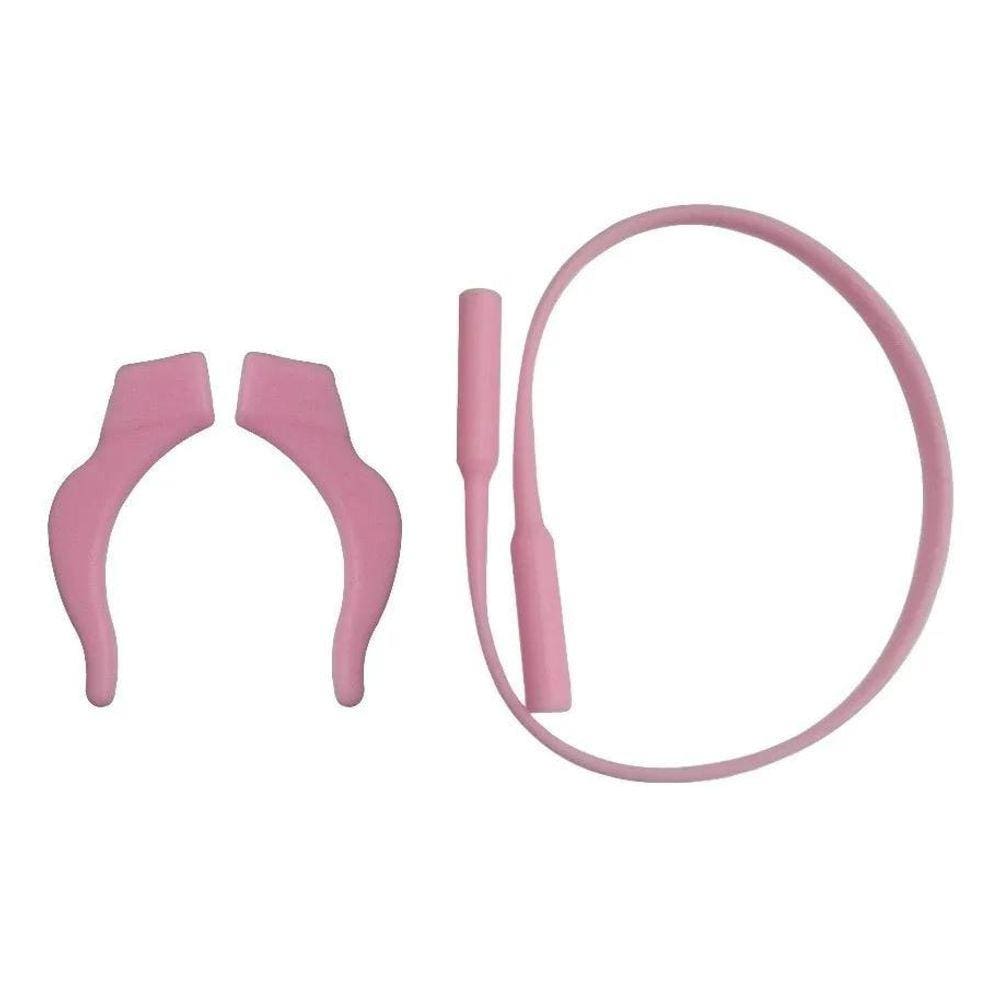 Cordão De Silicone Óculos Infantil Com Trava Gancho Rosa