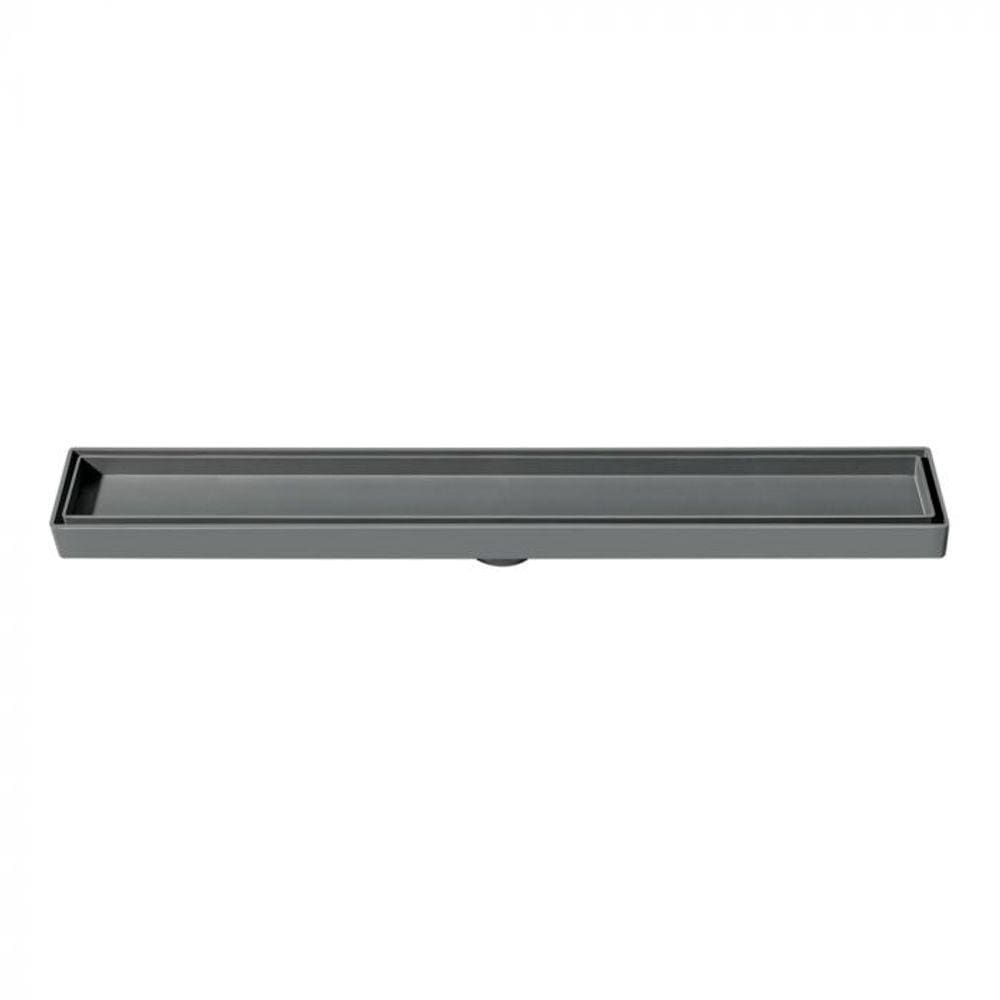 Ralo Linear Invisível 5x50cm Seca Piso Porcelanato Cinza