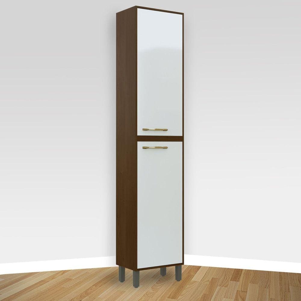 Paneleiro Simples 2 Portas Áustria Chocolate/Off White