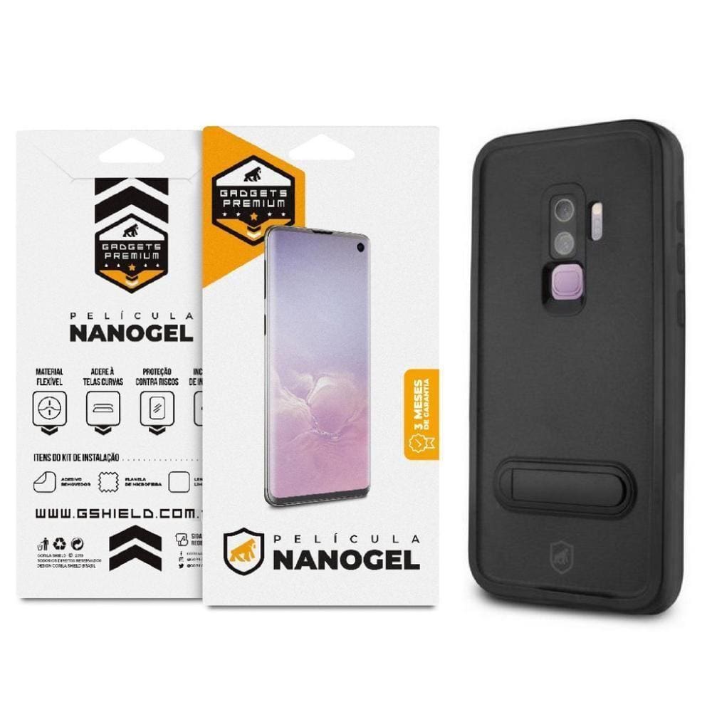 Kit Capa À Prova D`Água E Película De Nano Gel Dupla Para Samsung Galaxy S9 Plus - Gshield