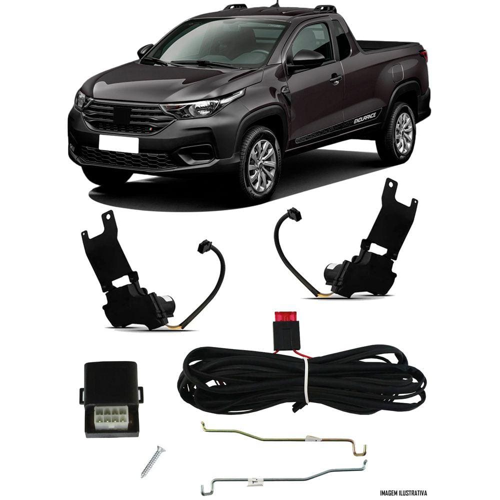 Kit Trava Elétrica Tragial Fiat Nova Strada 2020 Em Diante 2 Portas