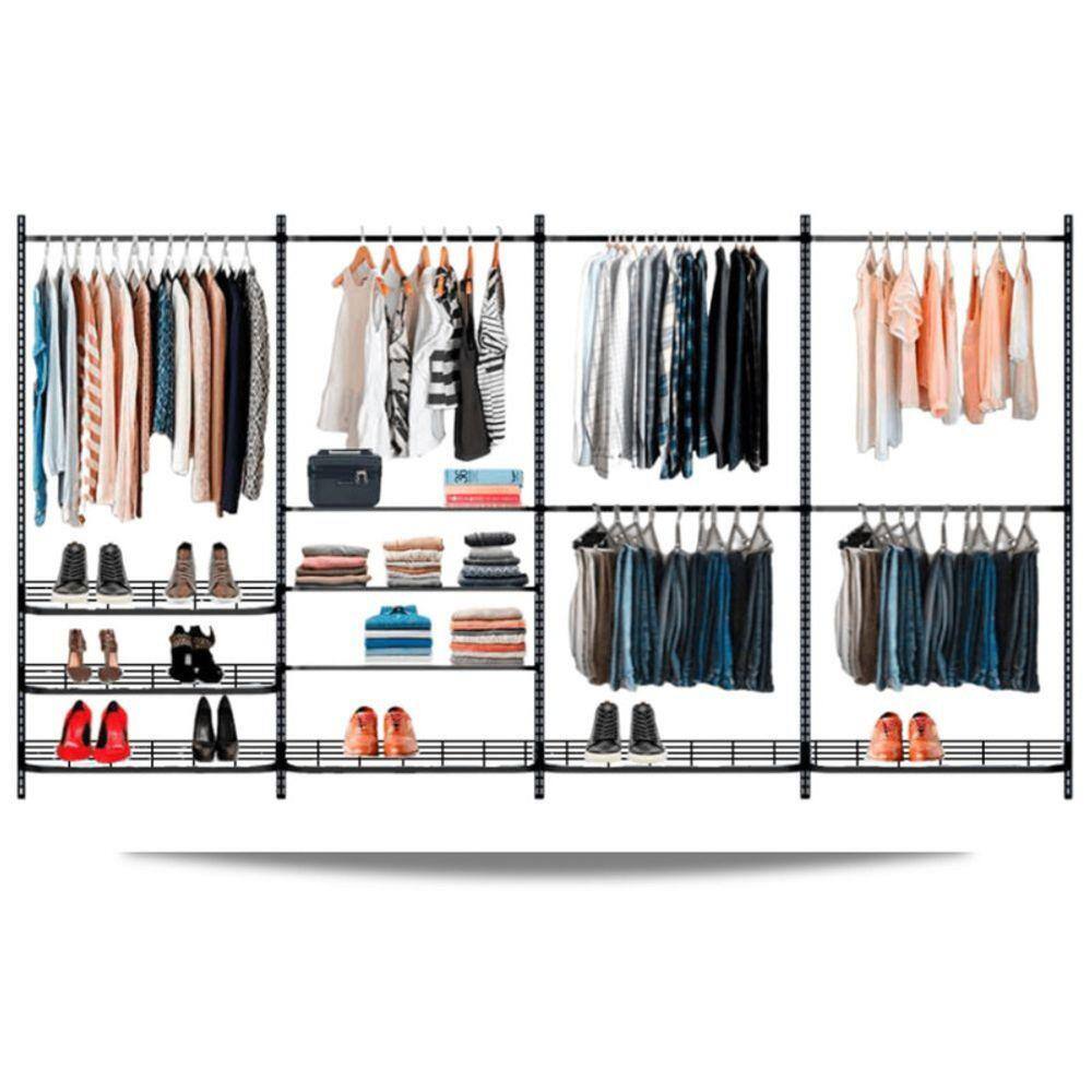 Guarda roupa closet aramado aberto armário modulado roupeiro 3,70 PT