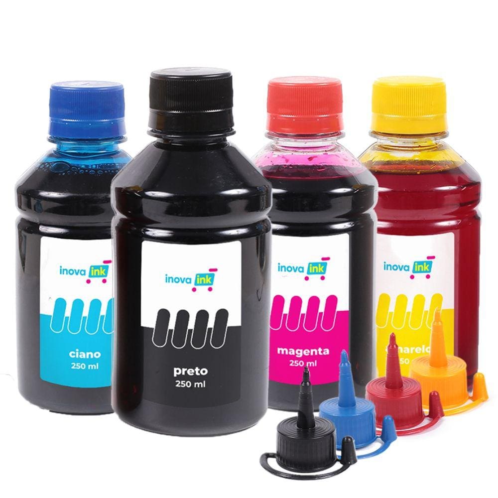 Kit 4 Tintas Compatível para Impressora DCP-T820DW 250ml Inova Ink