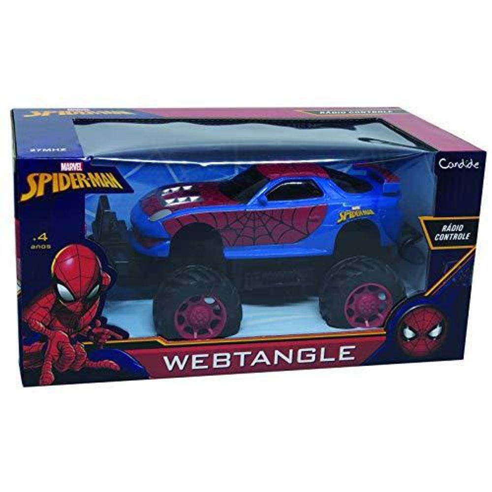 Carrinho Controle Remoto Homem Aranha Web Charge 7 Funções